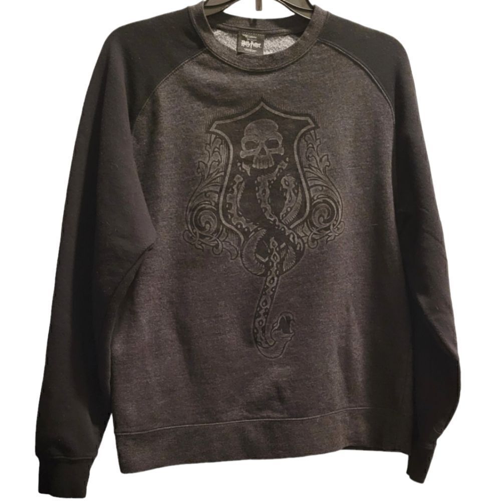 Harry Potter Slytherin Pullover Sweatshirt Small Black Grey Universal Studios